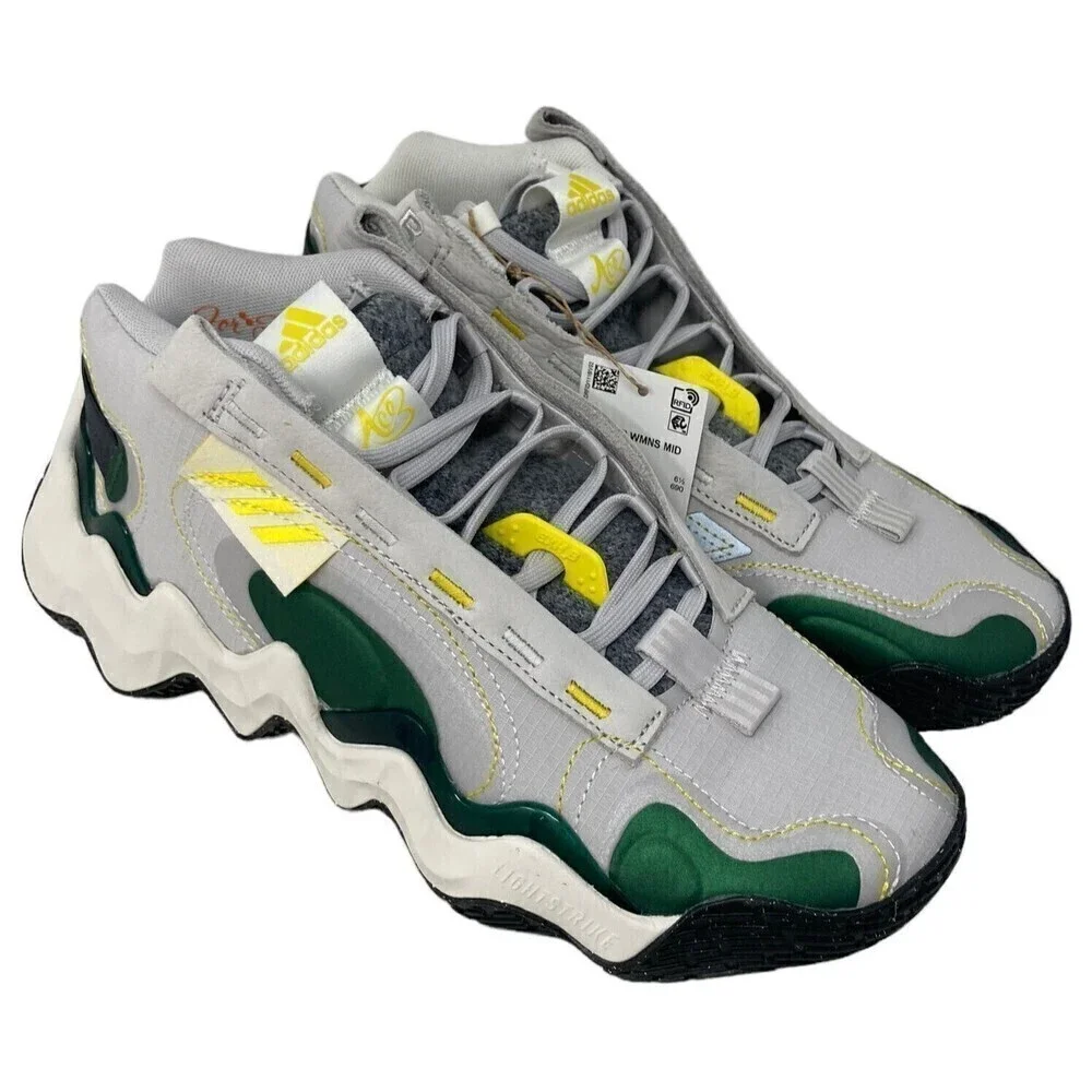 NEW Adidas Exhibit B Mid Candace Parker Women's Size 8 Basketball Green GZ2378